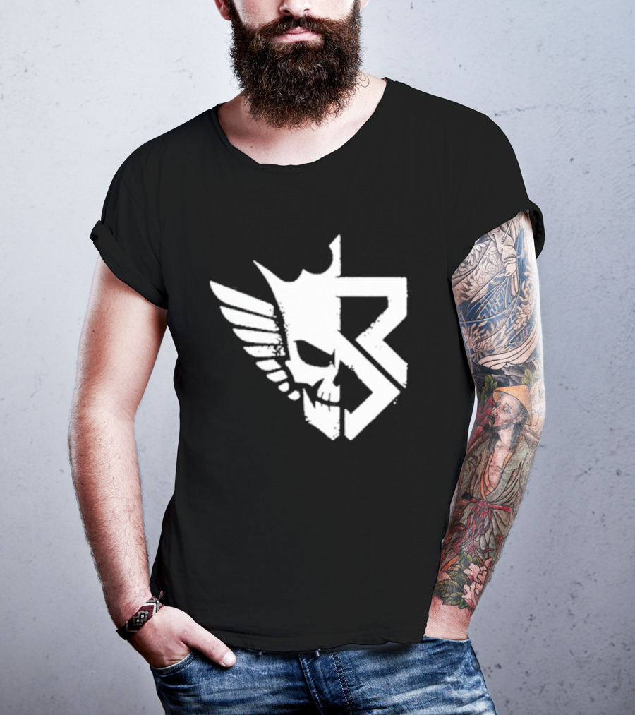 Freakin Nightmare Skull Crown Wings T-Shirt
