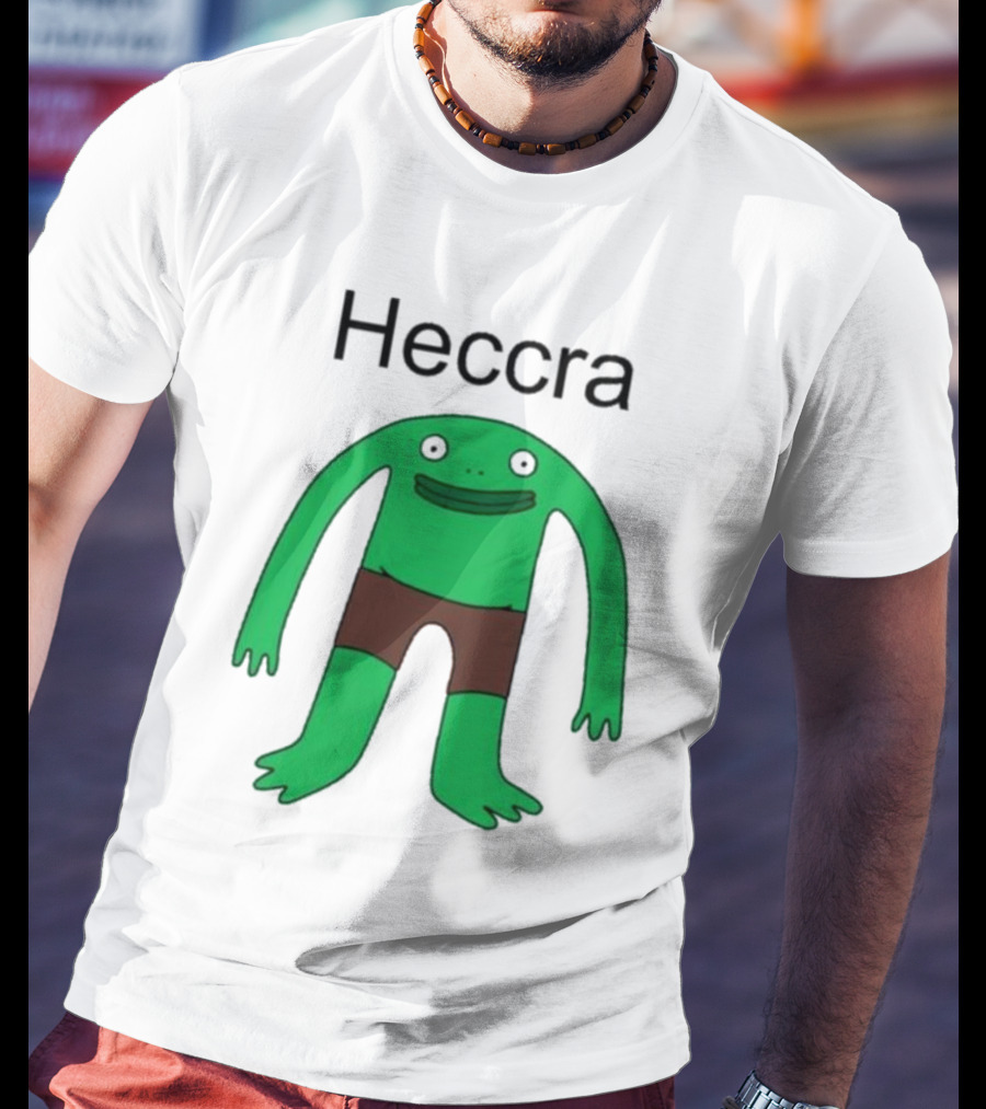 Heccra Mr. Frog Cartoon Character In Brown Shorts T-Shirt