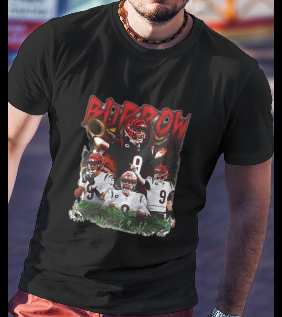 BURROW Bengal Tiger King Football T-Shirt