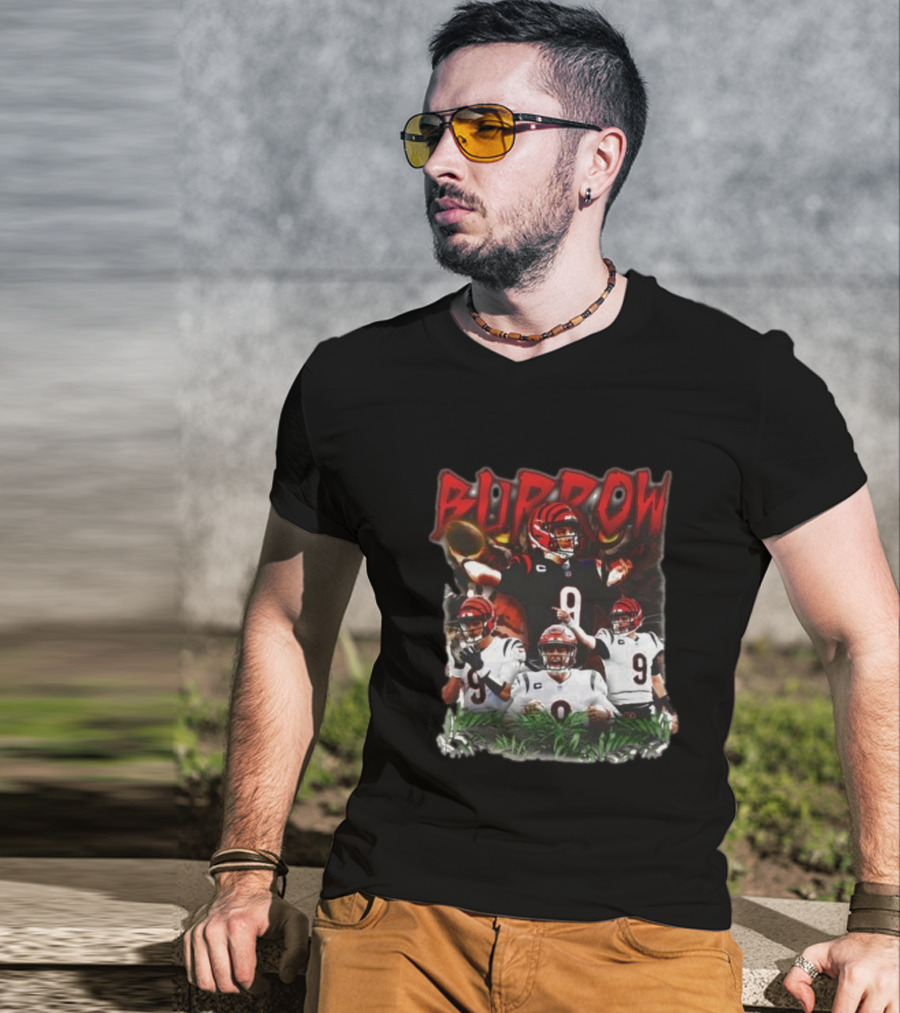 BURROW Bengal Tiger King Football T-Shirt