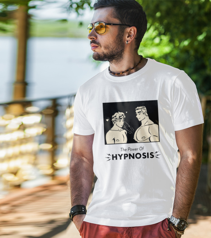 Hypnosis Power With Mesmerized Characters And Heart Symbols T-Shirt