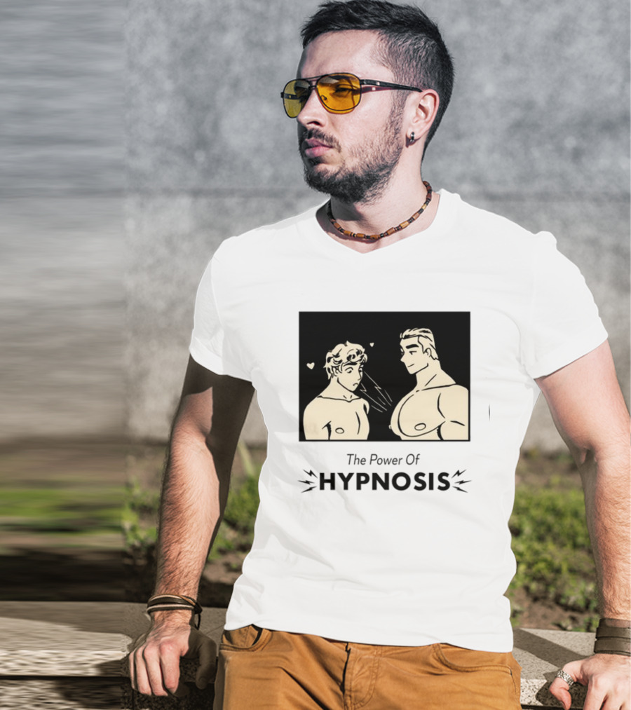 Hypnosis Power With Mesmerized Characters And Heart Symbols T-Shirt