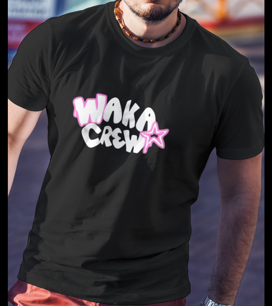 Waka Crew Airbrushed Pink Star T-Shirt