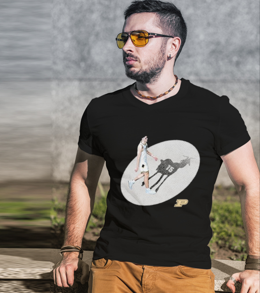 Edey Goat 15 Purdue Boilermakers Shadow Athlete T-Shirt