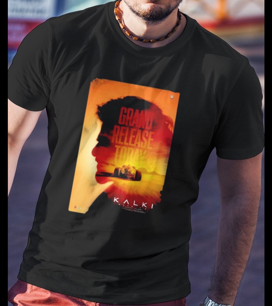 Grand Release Today Kalki Silhouette And Racing Car T-Shirt