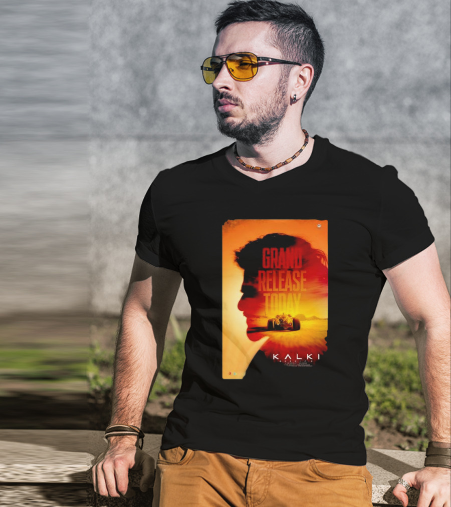 Grand Release Today Kalki Silhouette And Racing Car T-Shirt