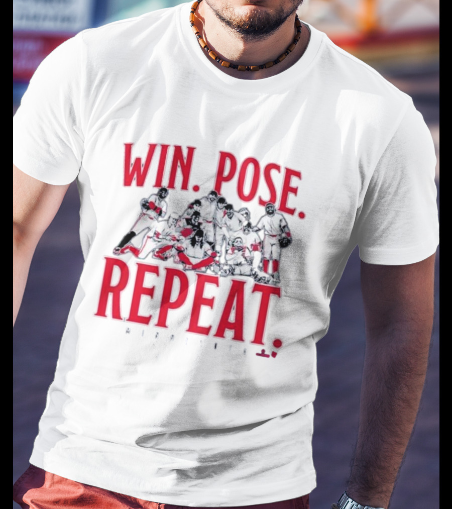 Minnesota Baseball Win Pose Repeat Team T-Shirt