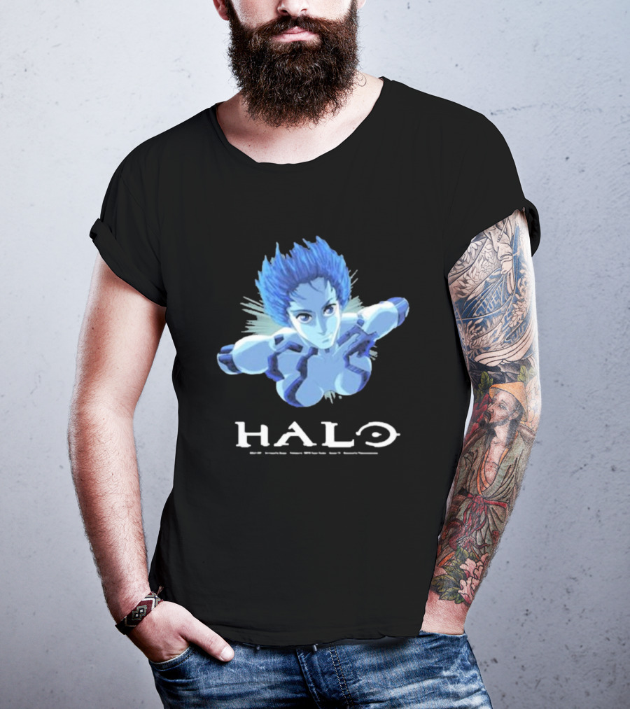 Halo Cortana AI Character Blue Avatar T-Shirt