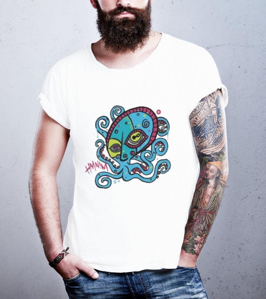 HMNIM Hi My Name Is Mark Cubist Octopus Mask T-Shirt