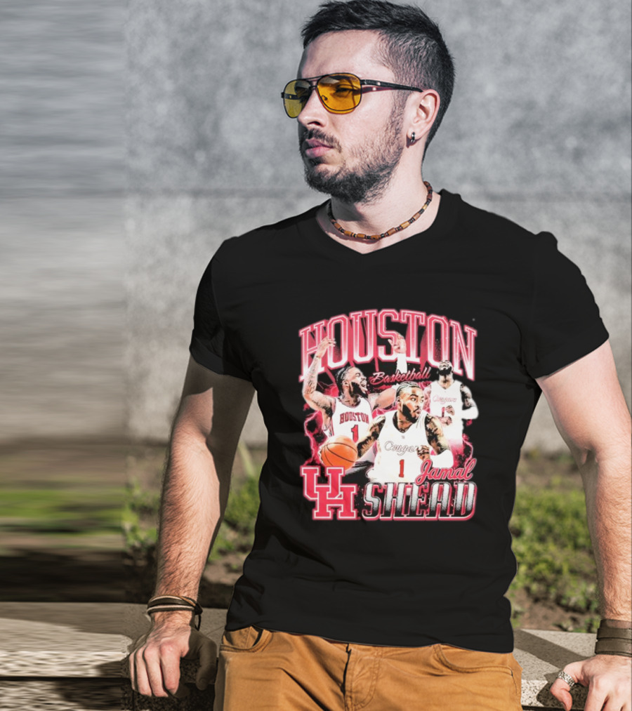 Jamal Shead Houston Cougars Basketball U H T-Shirt