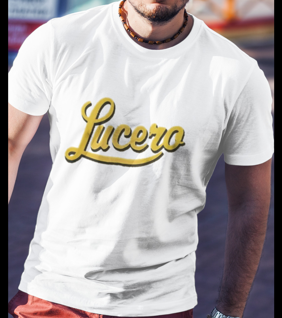 Lucero Script Logo Baseball T-Shirt