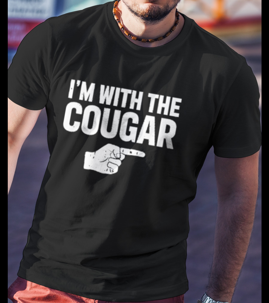I'm With The Cougar Mark Titus Show Pointing Hand T-Shirt