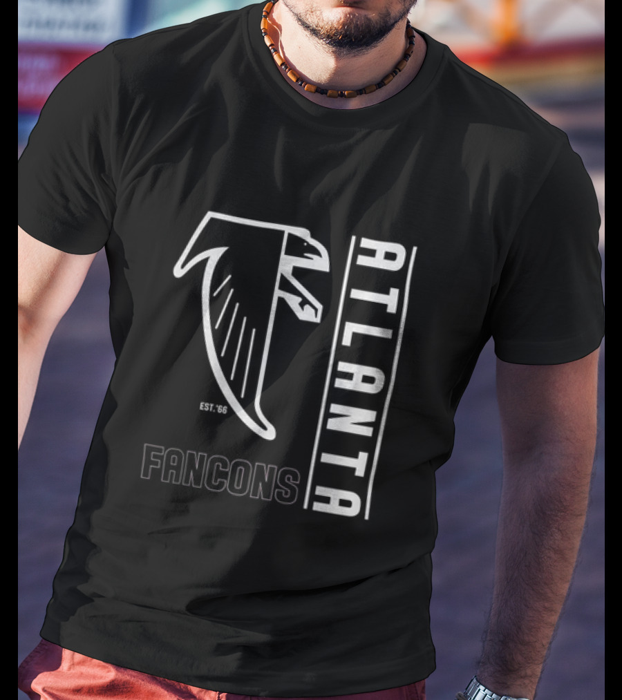 Atlanta Falcons Black Essential Established '66 Logo Fancons T-Shirt