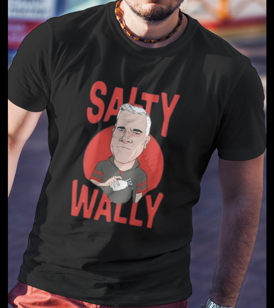 Salty Wally Nationgear Salt Shaker Red Circle Caricature T-Shirt