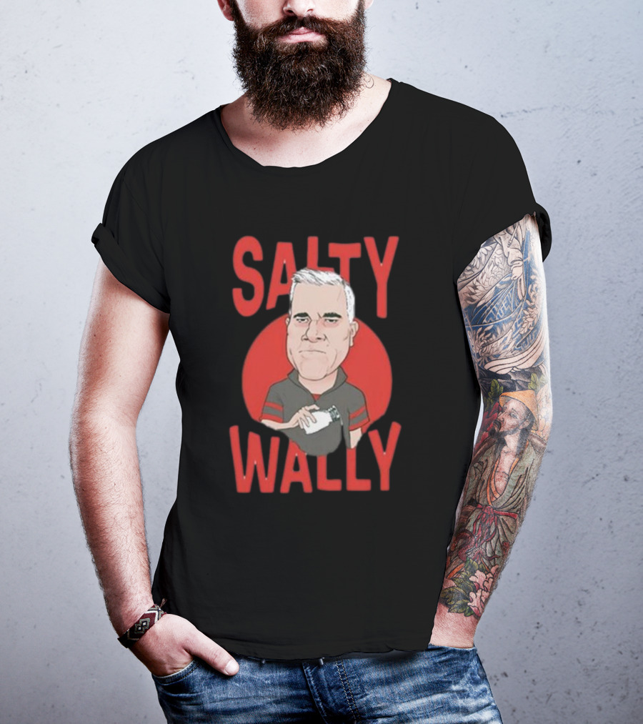 Salty Wally Nationgear Salt Shaker Red Circle Caricature T-Shirt
