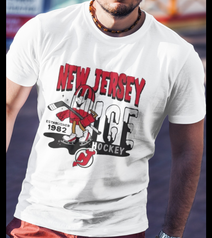 New Jersey Hockey Popsicle Established 1982 Youth Mitchell And Ness T-Shirt