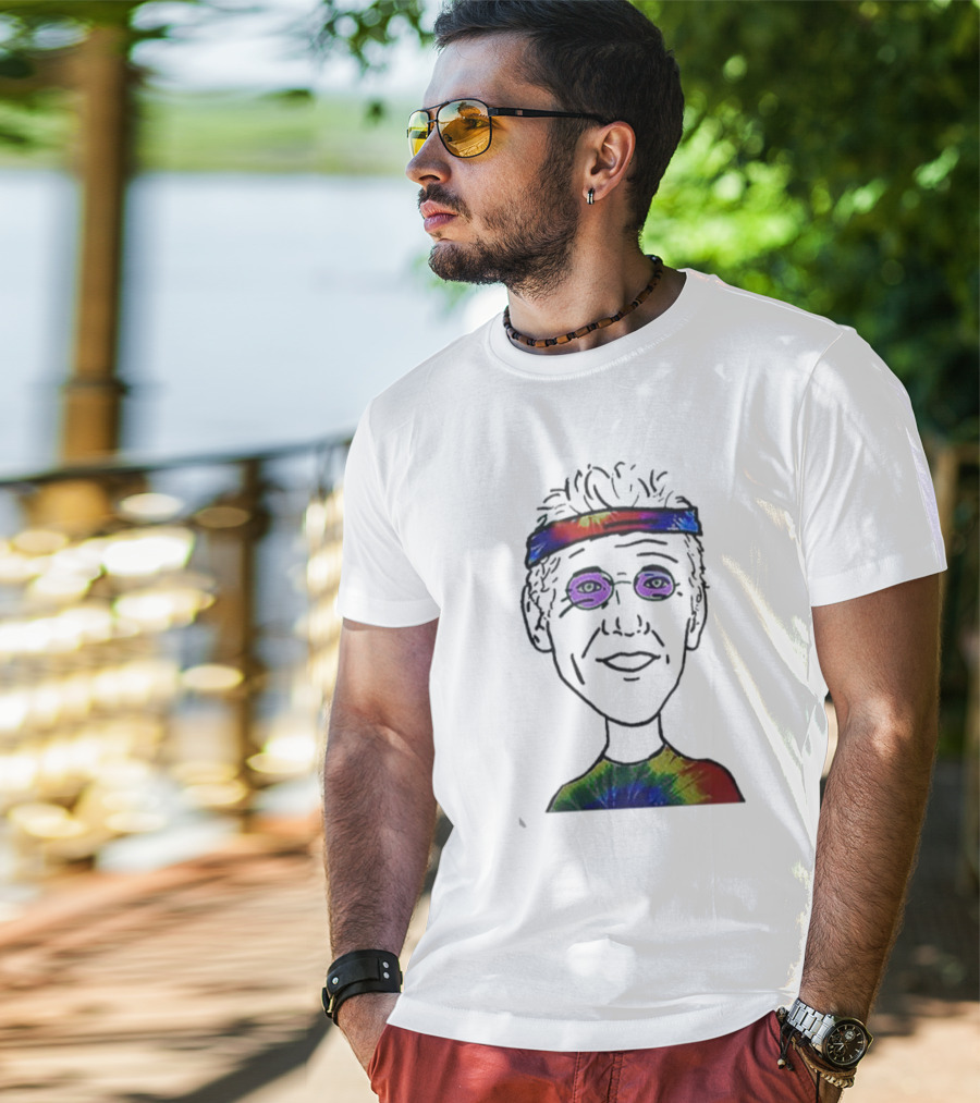Bill Walton Tie-Dye Headband And Shirt Caricature T-Shirt