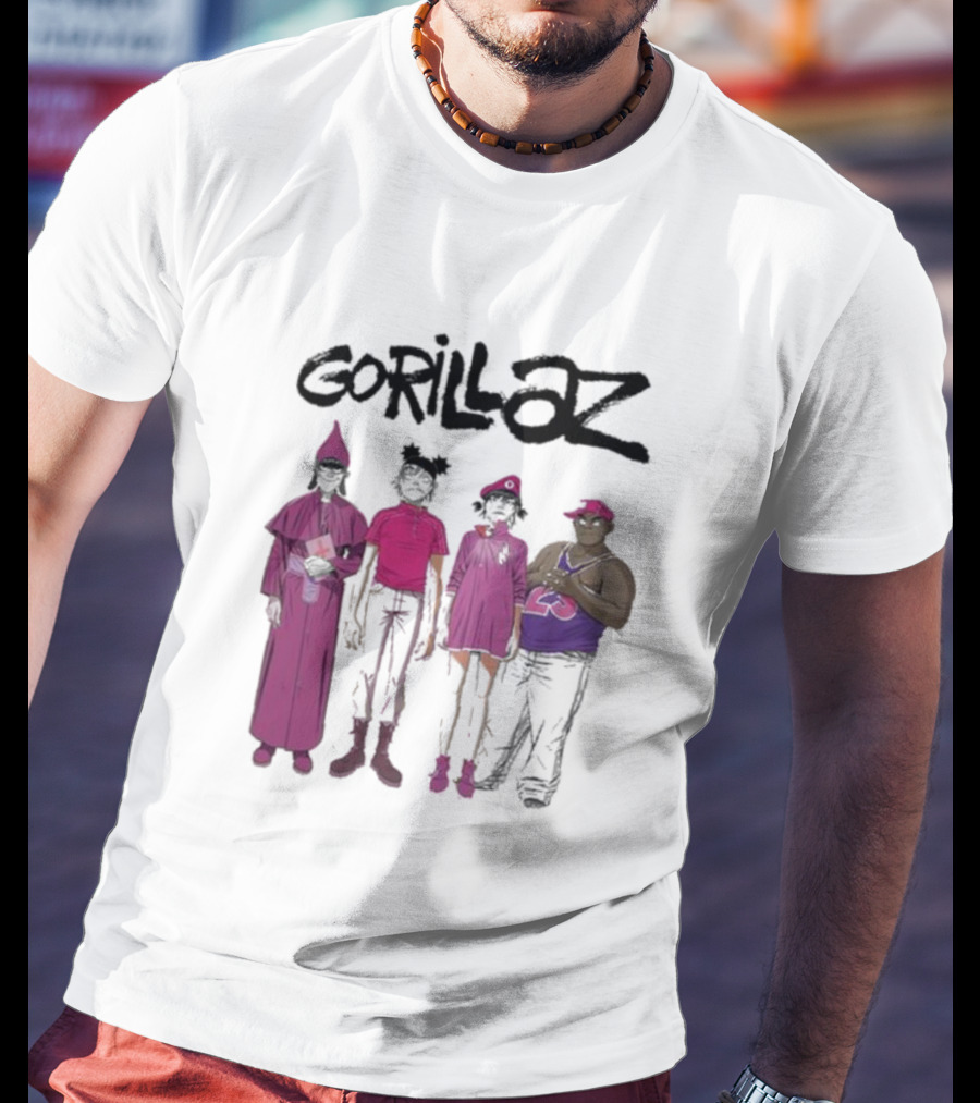 Gorillaz Cracker Island Group Art Standing Characters T-Shirt