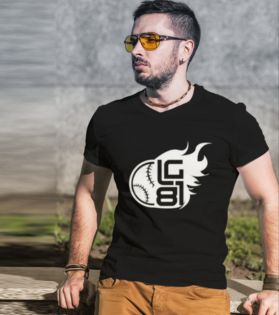 LG 81 Baseball Flames T-Shirt