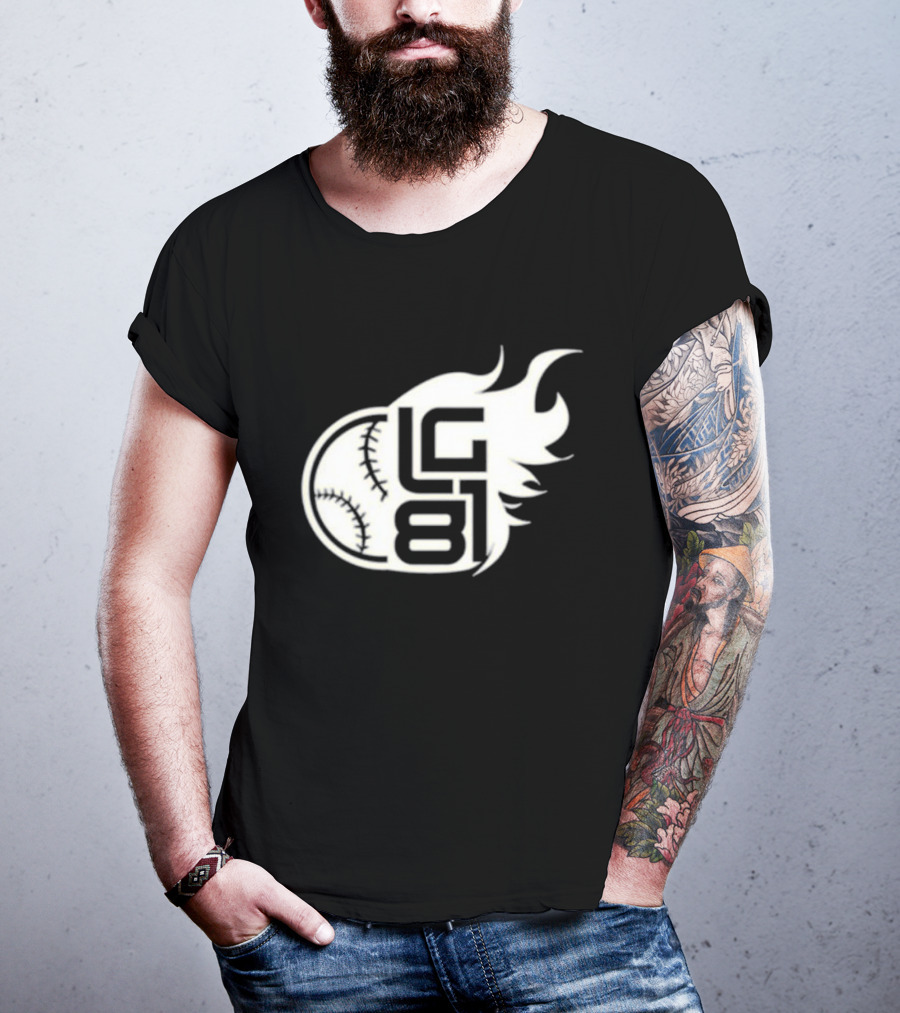 LG 81 Baseball Flames T-Shirt
