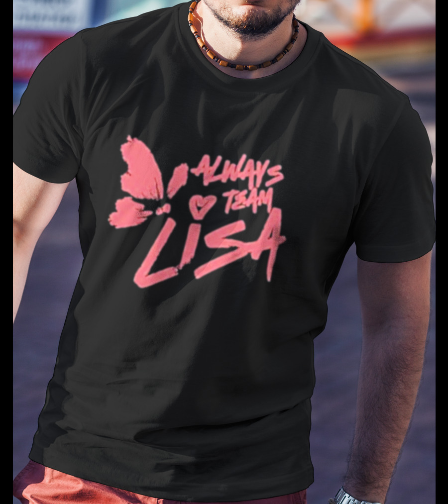 Always Team Lisa Pink Butterfly Heart T-Shirt