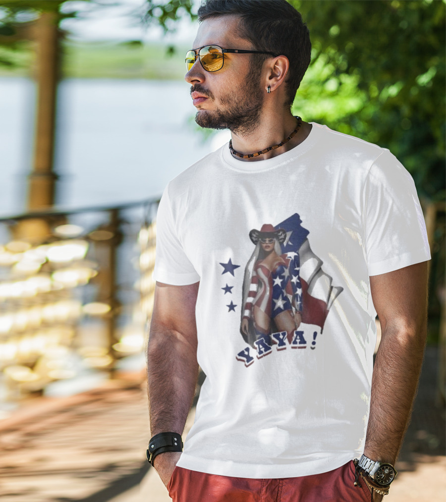 Cowboy Yaya American Flag Stars T-Shirt
