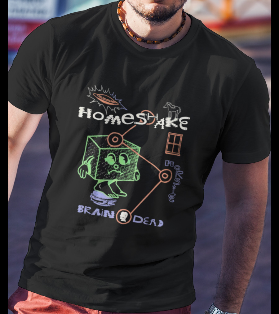 Brain Dead X Homeshake Horsie UFO Cube Brain Connection T-Shirt