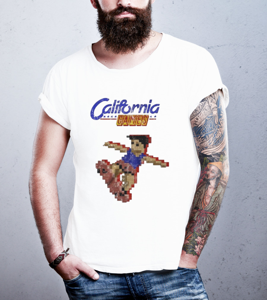 California Games Pixelated Skateboarding Retro Gaming T-Shirt
