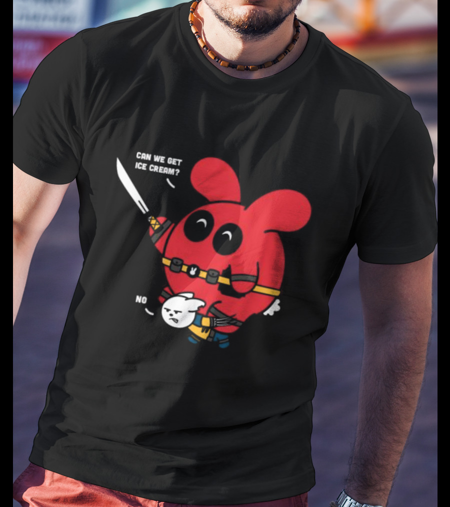 Can We Get Ice Cream No Exclusive Deadpool Rabbit T-Shirt