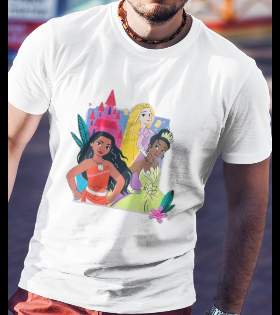 Disney Princess Moana Rapunzel Tiana T-Shirt