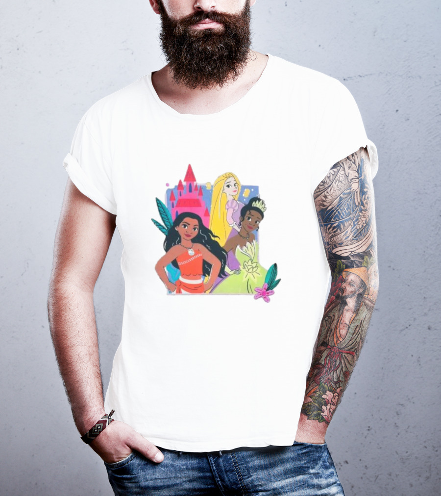 Disney Princess Moana Rapunzel Tiana T-Shirt