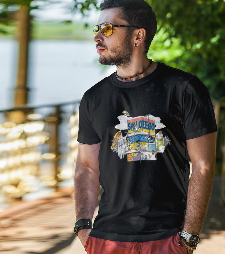 San Diego Skyscraper Happy Hour Crew T-Shirt