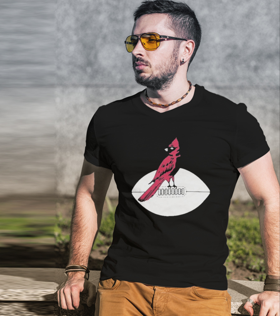 Arizona Cardinals Vintage Cardinal On Football T-Shirt