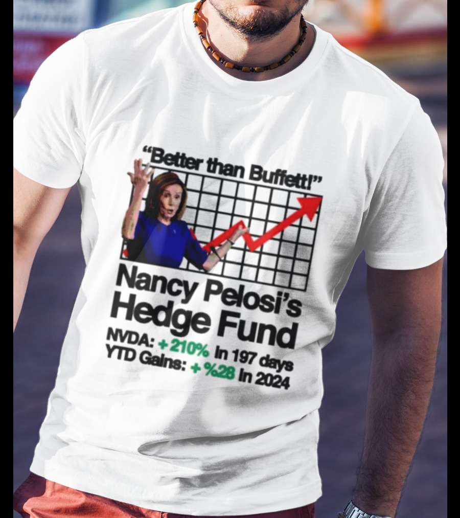 Better Than Buffett Nancy Pelosi's Hedge Fund NVDA Gains 210 Percent YTD T-Shirt