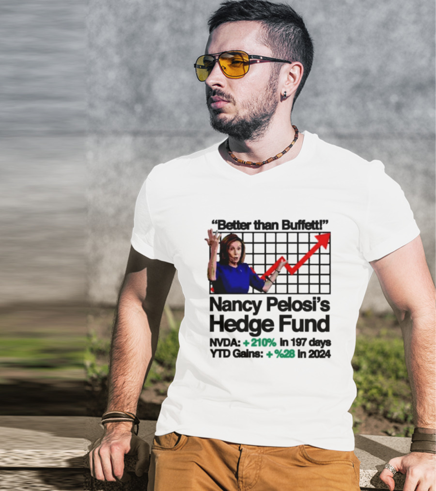 Better Than Buffett Nancy Pelosi's Hedge Fund NVDA Gains 210 Percent YTD T-Shirt