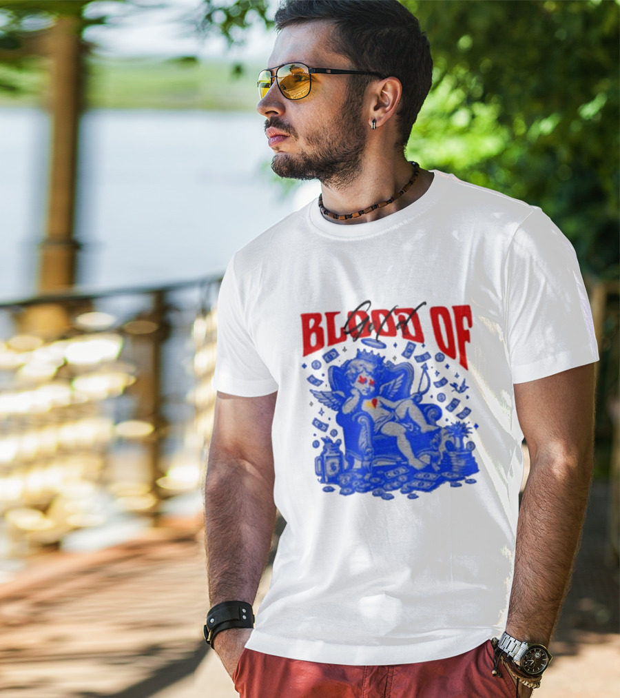Blood Of Gold Angel On Throne Surrounded By Money T-Shirt