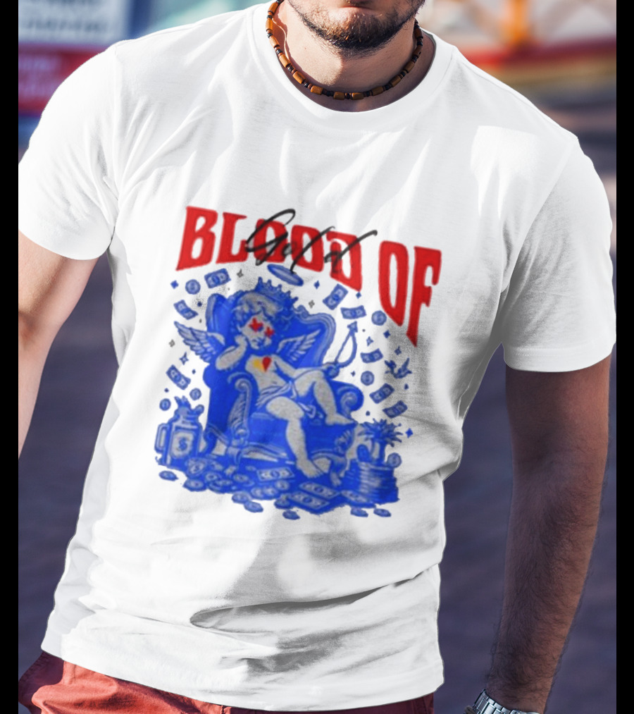 Blood Of Gold Angel On Throne Surrounded By Money T-Shirt