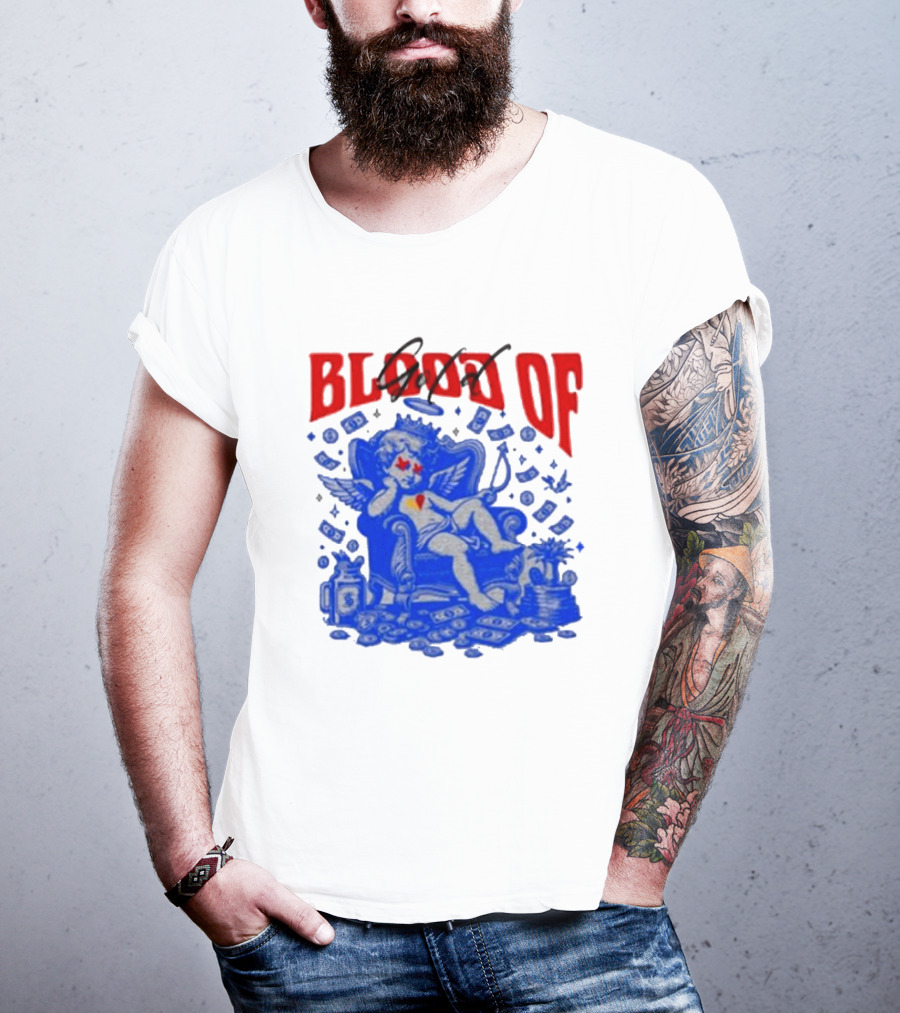 Blood Of Gold Angel On Throne Surrounded By Money T-Shirt