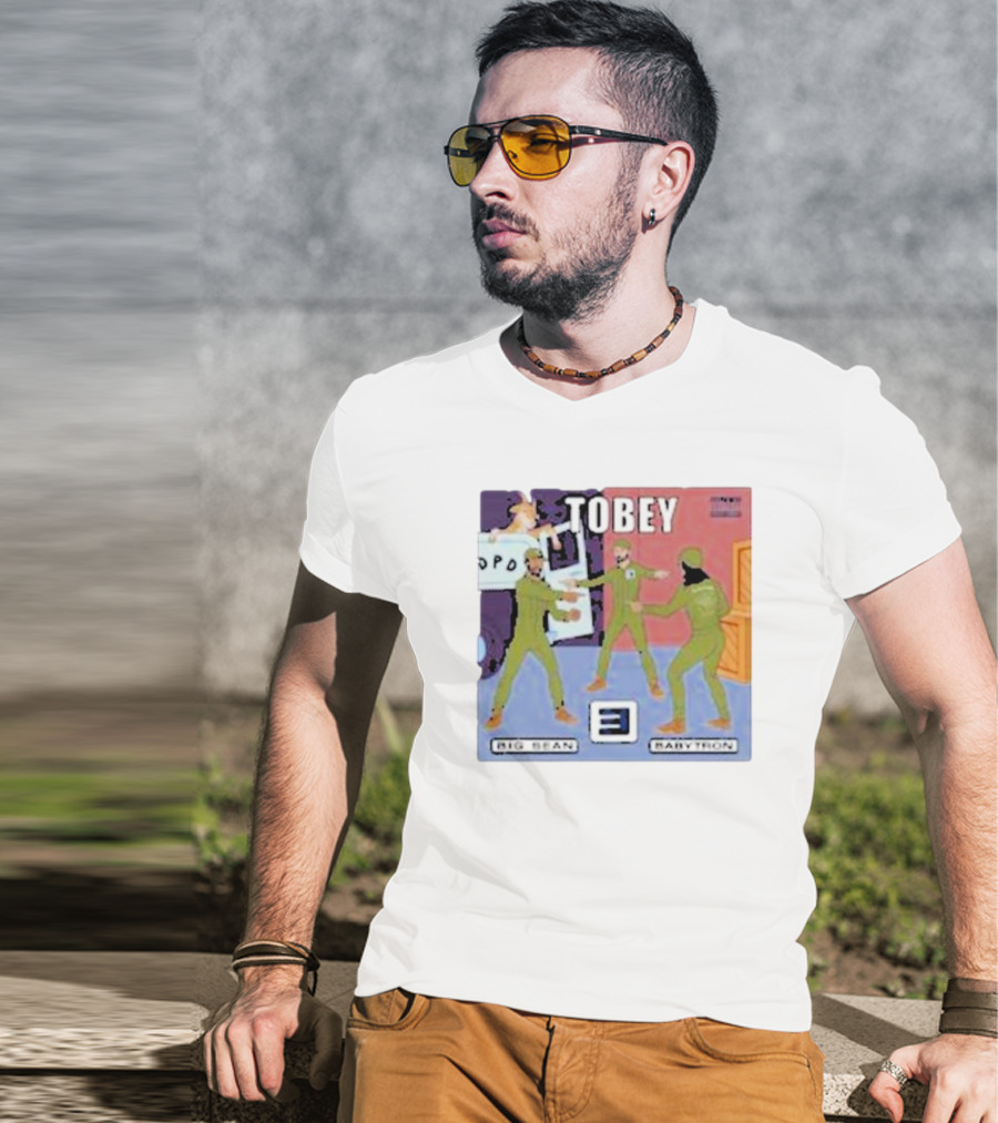 Eminem Tobey Big Sean BabyTron Meme Three Spider-Men Arms T-Shirt