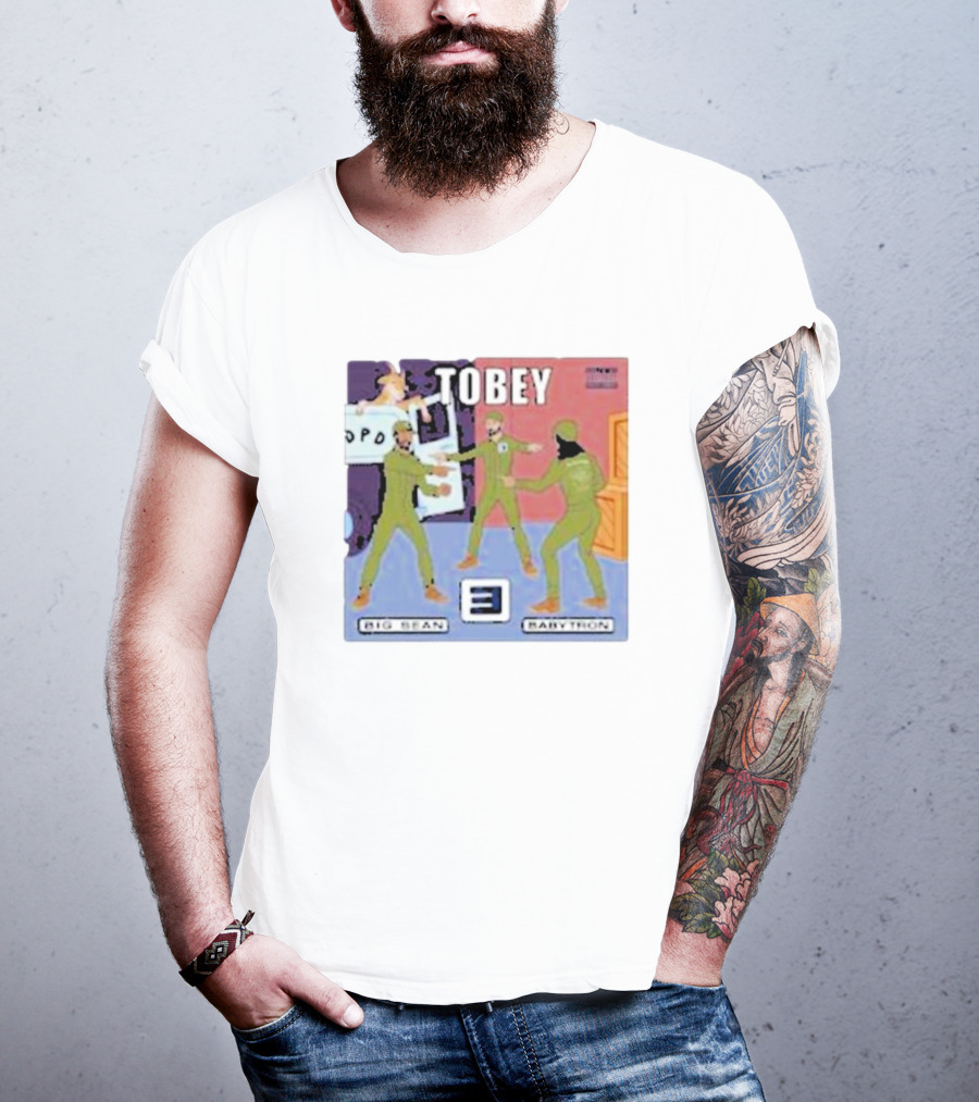 Eminem Tobey Big Sean BabyTron Meme Three Spider-Men Arms T-Shirt