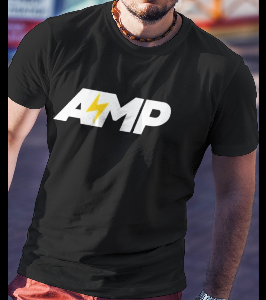 Kai Cenat AMP Farm Logo With Lightning Bolt T-Shirt