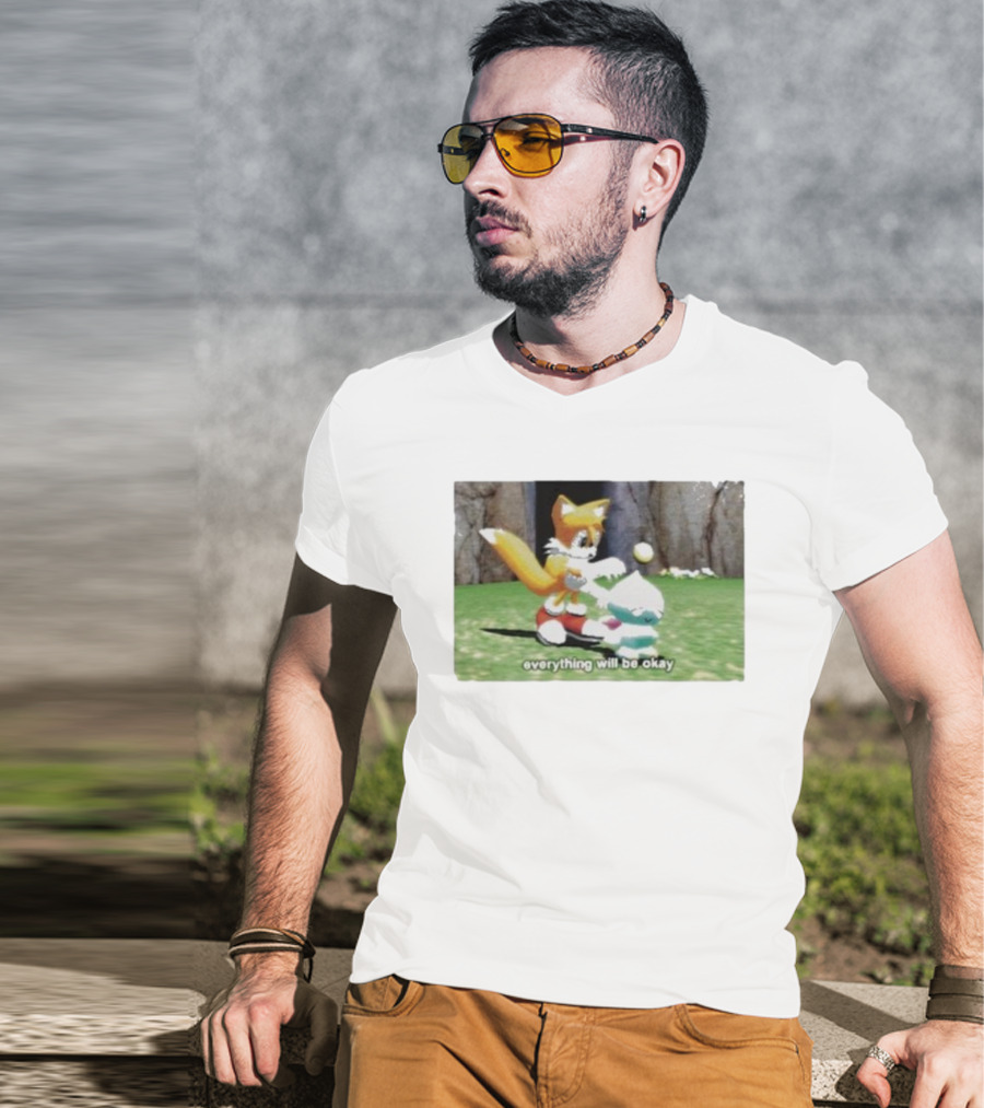 Tails Chao Everything Will Be Okay Game Scene Comfort T-Shirt