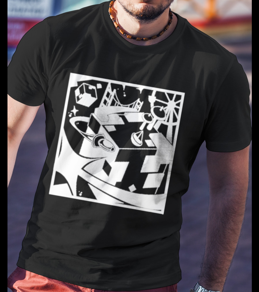 Tallulah Richarlyson Tilin QSMP Egg Surreal Cityscape Blocks Space T-Shirt