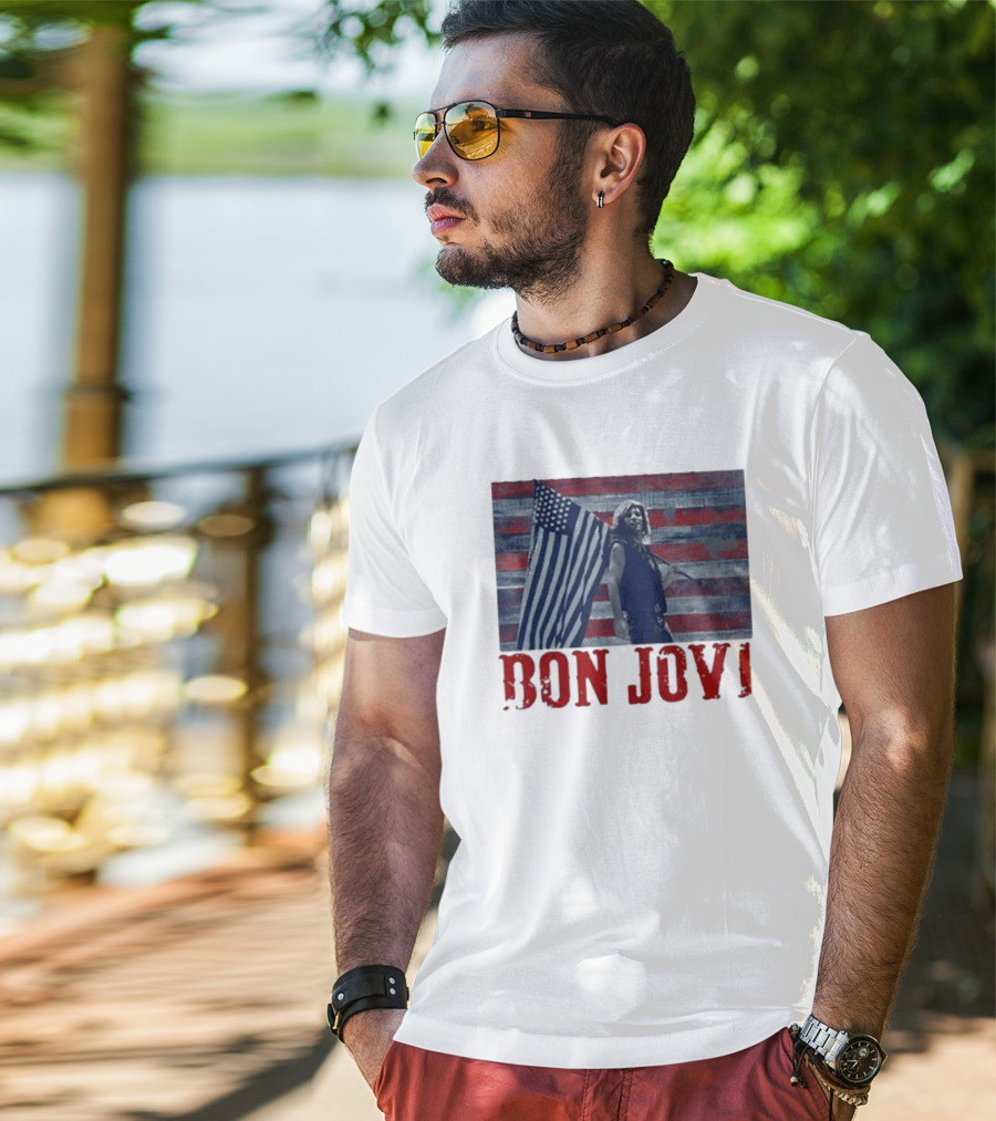 Bon Jovi American Flag T-Shirt