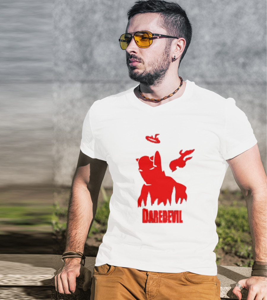 Daredevil Born Again Marvel Studios Iconic Red Flame T-Shirt