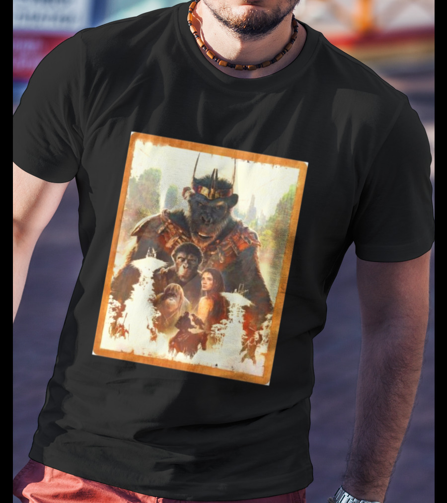 Kingdom Of The Planet Of The Apes Powerful Leadership Apes And Human Alliance T-Shirt