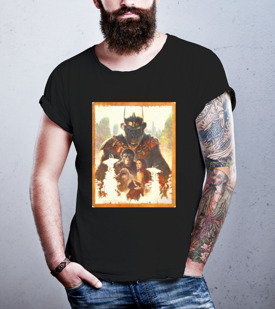 Kingdom Of The Planet Of The Apes Powerful Leadership Apes And Human Alliance T-Shirt