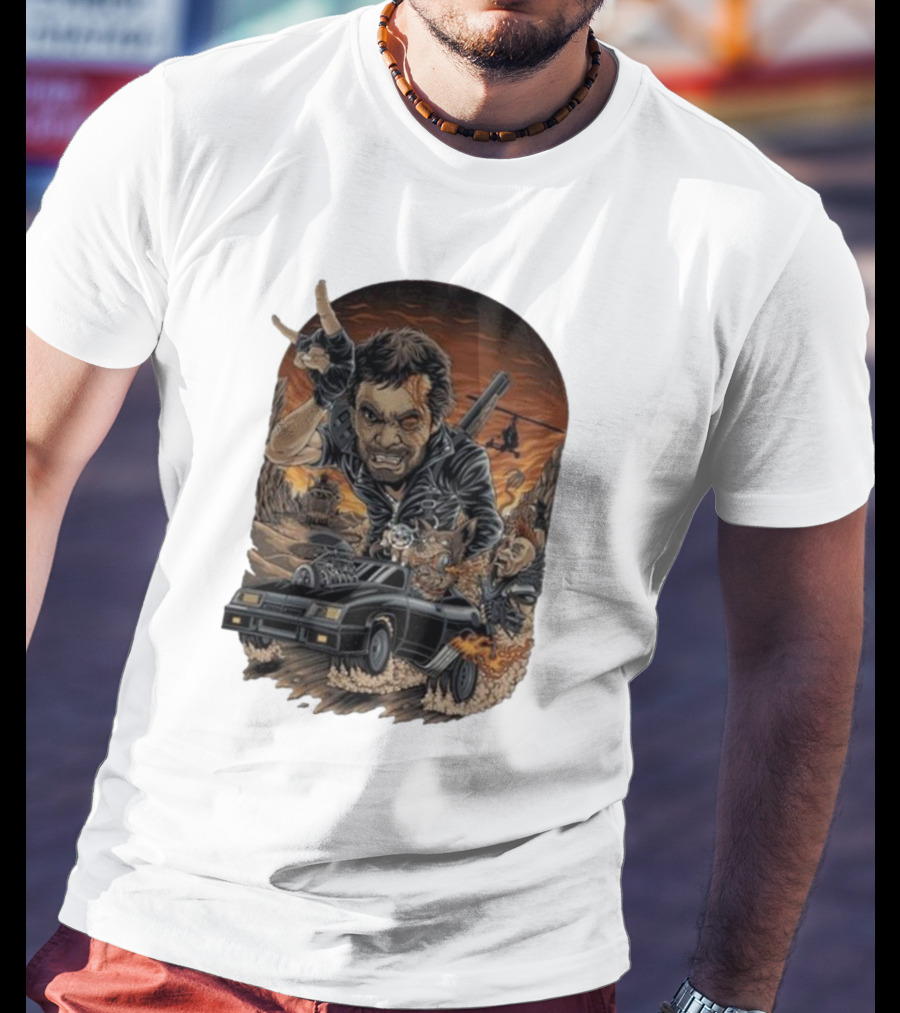 Krisna Okky Mad Max Apocalyptic Road Warrior Scene T-Shirt