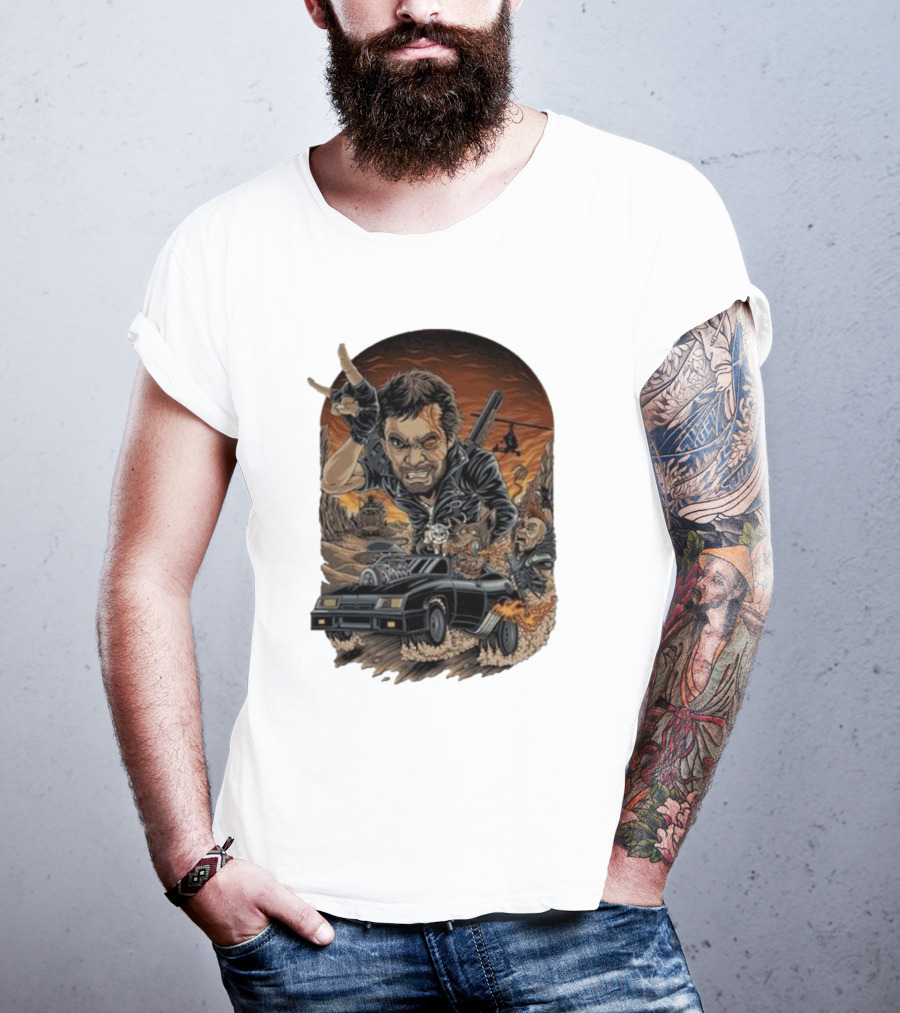 Krisna Okky Mad Max Apocalyptic Road Warrior Scene T-Shirt