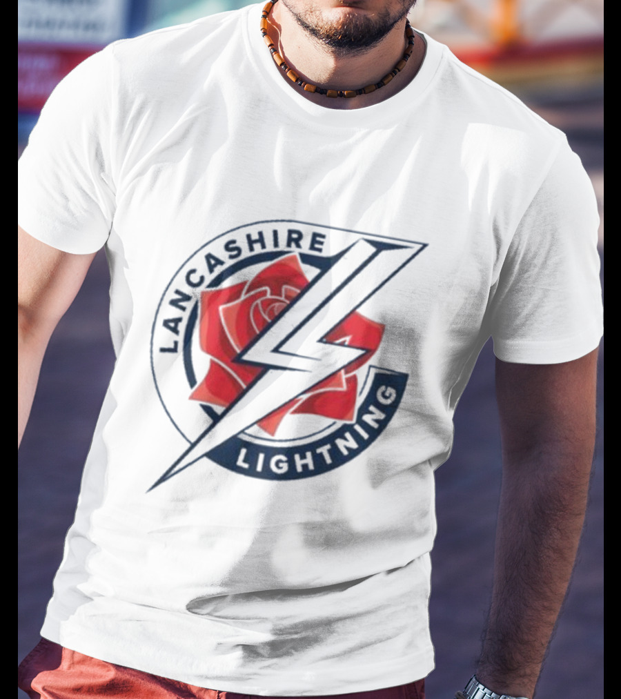 Lancashire Lightning Red Rose Emblem T-Shirt
